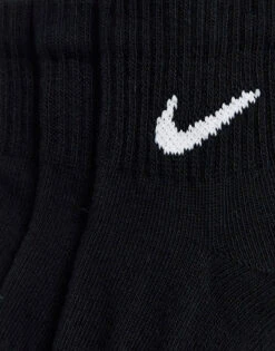 Nike Training Everyday Cushioned 3 Pack Ankle Socks In Black For Men -Nike Sales Store 205148233 3