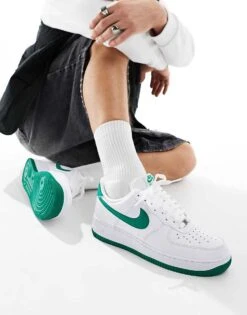 Nike Air Force 1 '07 Men's Trainers In White And Green For Men -Nike Sales Store 205246776 1 white 1