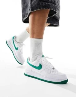 Nike Air Force 1 '07 Men's Trainers In White And Green For Men -Nike Sales Store 205246776 3