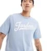 Jordan Logo T-shirt In Blue For Men Light Blue -Nike Sales Store 205291690 1 lightblue