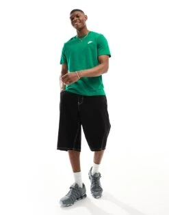 Nike Club T-shirt In Green For Men Mid Green -Nike Sales Store 205294809 2