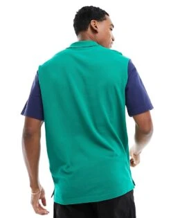 Nike Club Polo In Navy And Green For Men Mid Green -Nike Sales Store 205295036 3