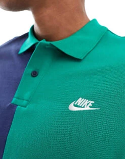 Nike Club Polo In Navy And Green For Men Mid Green -Nike Sales Store 205295036 4