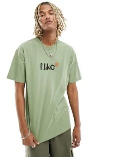 Nike M90 Graphic Back Print T-shirt In Green For Men -Nike Sales Store 205295175 2