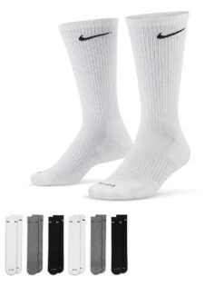 Nike Training Everyday Cushioned Plus 6 Pack Crew Socks In Multi For Men