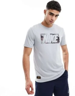Nike Training Camo Graphic T-shirt Grey For Men
