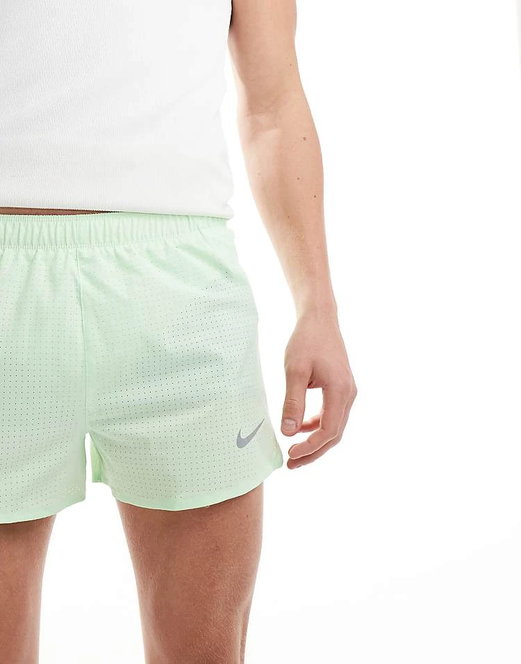 Nike Running Dri-Fit Fast 3inch Short In Lime Green For Men Mid Green 5 Nike Running Dri-Fit Fast 3inch Short In Lime Green For Men Mid Green - Image 3