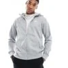 Nike Club Zip Up Hoodie In Heather Grey For Men -Nike Sales Store 205384174 1 grey