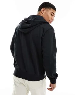 Nike Club Zip Through Hoodie In Black For Men -Nike Sales Store 205384175 4