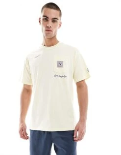 Nike Basketball NBA LA Lakers Graphic T-shirt In Light Yellow For Unisex -Nike Sales Store 205473740 1 yellow 1