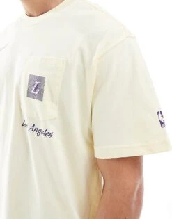 Nike Basketball NBA LA Lakers Graphic T-shirt In Light Yellow For Unisex -Nike Sales Store 205473740 4