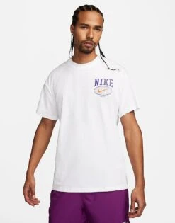 Nike Swoosh Graphic Backprint T-shirt In White For Men -Nike Sales Store 205519105 1 white 1