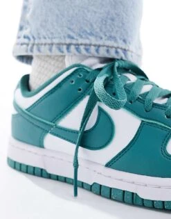 Nike Dunk Low NN Trainers In White And Green For Unisex Lgreen -Nike Sales Store 205603902 3