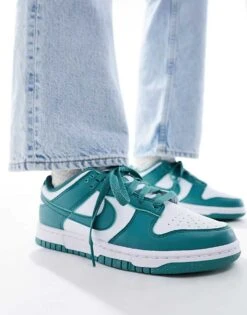 Nike Dunk Low NN Trainers In White And Green For Unisex Lgreen -Nike Sales Store 205603902 5