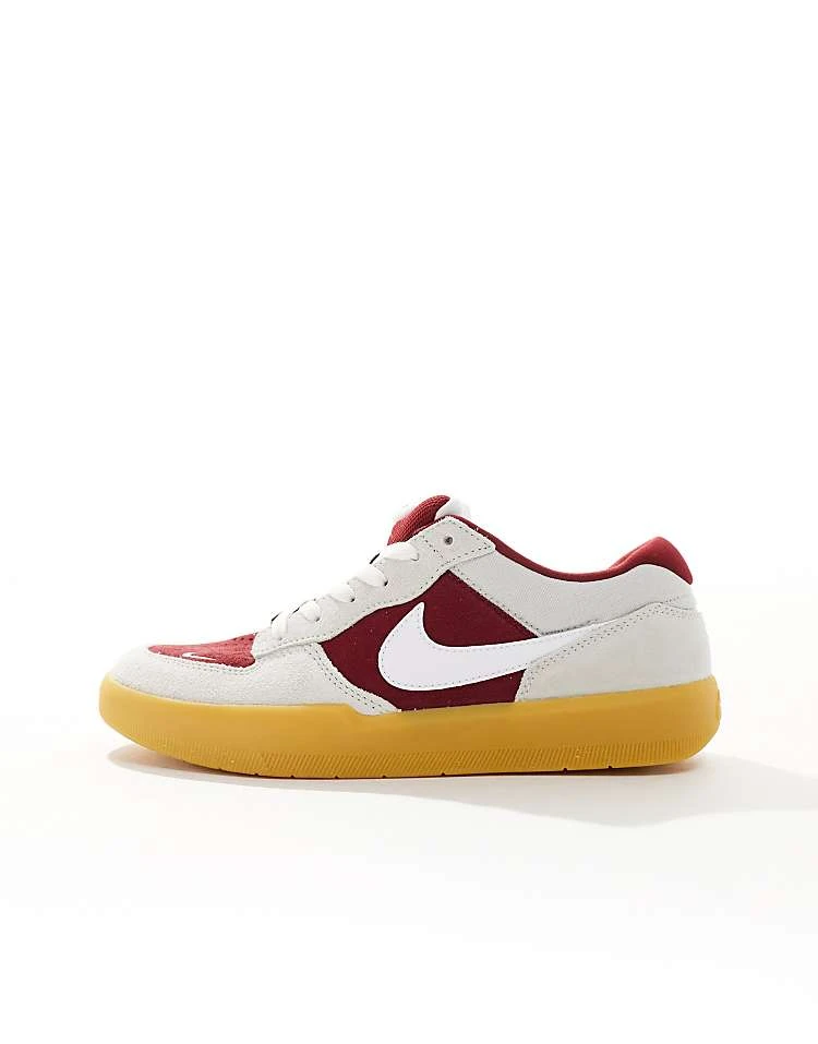 Nike SB Force 58 Trainers In Red And White For Men 4 Nike SB Force 58 Trainers In Red And White For Men - Image 2