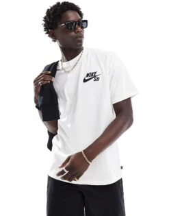 Nike SB Chest Logo T-shirt In White For Unisex -Nike Sales Store 205606121 3