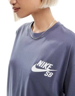Nike SB Chest Logo T-shirt In Purple For Unisex -Nike Sales Store 205606293 4