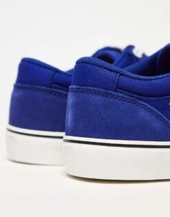 Nike SB Chron 2 Canvas Trainers In Blue And White For Unisex Mid Blue -Nike Sales Store 205606302 4