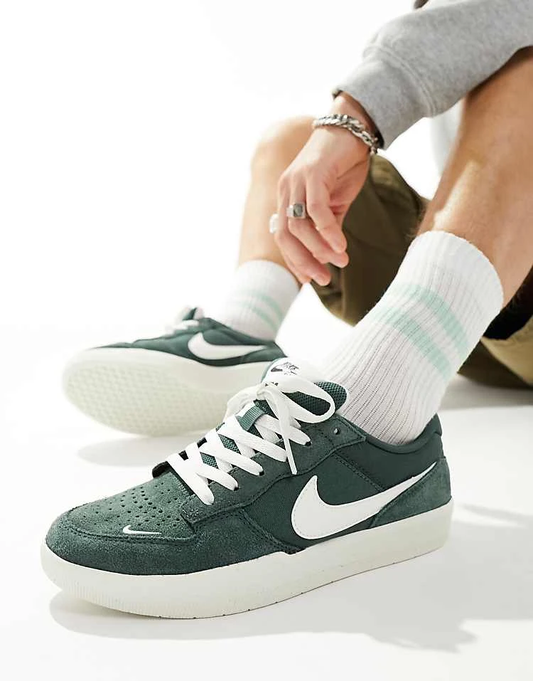 Nike SB Force 58 Trainers In Dark Green And White For Men 7 Nike SB Force 58 Trainers In Dark Green And White For Men - Image 5