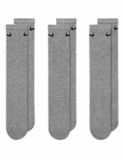 Nike Training Everyday Cushioned 3 Pack Crew Socks In Grey For Men -Nike Sales Store 205607887 4