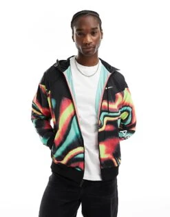 Nike Track Jacket With Swirl Print In Multi For Men -Nike Sales Store 205608117 4
