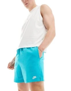 Nike Club Fleece Shorts In Light Blue For Men Light Green -Nike Sales Store 205608160 1 lightgreen 1