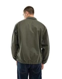 Nike Life Woven Harrington Jacket In Khaki For Men -Nike Sales Store 205608204 4