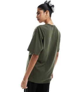 Nike Oversized Centre Swoosh T-shirt In Dark Green For Unisex -Nike Sales Store 205608228 4