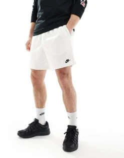 Nike Club French Terry Shorts In White For Men -Nike Sales Store 205608236 1 white 1