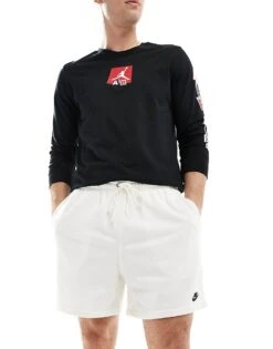 Nike Club French Terry Shorts In White For Men -Nike Sales Store 205608236 4