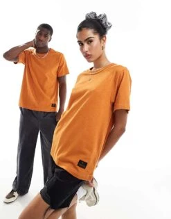 Nike Life Knitted T-shirt In Orange For Unisex -Nike Sales Store 205608385 1 orange 1