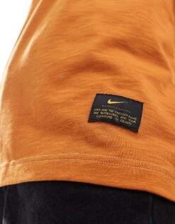 Nike Life Knitted T-shirt In Orange For Unisex -Nike Sales Store 205608385 4