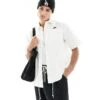 Nike Club Woven Short Sleeve Shirt In Off White For Men -Nike Sales Store 205608387 1 white
