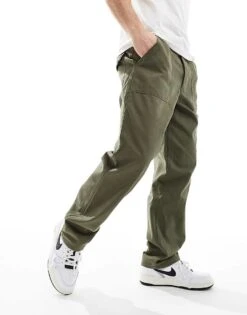 Nike Life Fatigue Trousers In Olive For Men Mid Green -Nike Sales Store 205608452 4