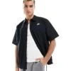 Nike Club Woven Short Sleeve Shirt In Black For Men 2 Nike Club Woven Short Sleeve Shirt In Black For Men -Nike Sales Store 205608506 1 black