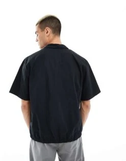 Nike Club Woven Short Sleeve Shirt In Black For Men -Nike Sales Store 205608506 2