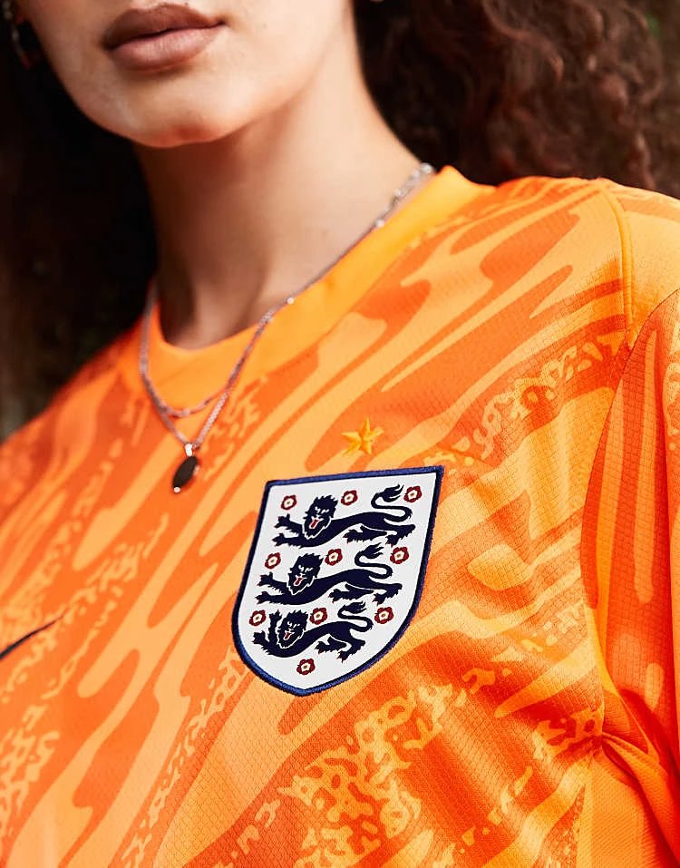 Nike Football Euro 2024 England Stadium Goalkeeper Home Jersey In Orange For Unisex 6 Nike Football Euro 2024 England Stadium Goalkeeper Home Jersey In Orange For Unisex - Image 4