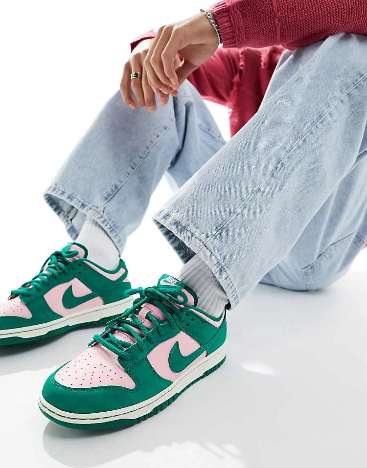 Nike Dunk Low Retro Trainers In Green And Pink For Unisex Mid Green 8 Nike Dunk Low Retro Trainers In Green And Pink For Unisex Mid Green - Image 6