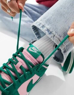 Nike Dunk Low Retro Trainers In Green And Pink For Unisex Mid Green 10 Nike Dunk Low Retro Trainers In Green And Pink For Unisex Mid Green -Nike Sales Store 205615311 3