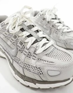 Nike P-6000 PRM Trainers In Silver And White For Men -Nike Sales Store 205615432 3