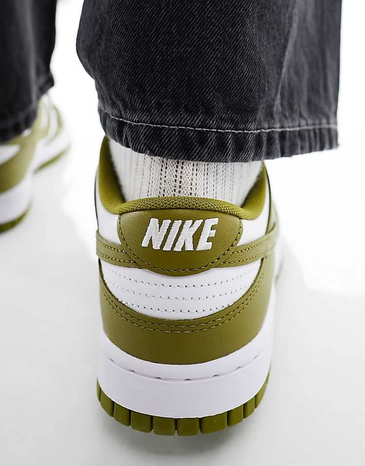 Nike Dunk Low Retro Trainers In White And Khaki For Unisex 6 Nike Dunk Low Retro Trainers In White And Khaki For Unisex - Image 4