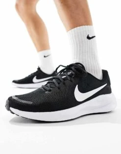 Nike Running Revolution 7 Trainers In Black And White For Men -Nike Sales Store 205616581 5