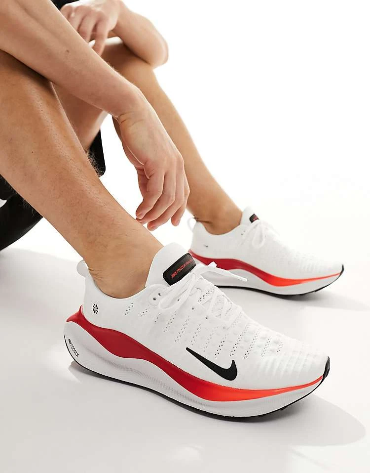 Nike Running Reactx Infinity Run Trainers In White And Red For Men 7 Nike Running Reactx Infinity Run Trainers In White And Red For Men - Image 5