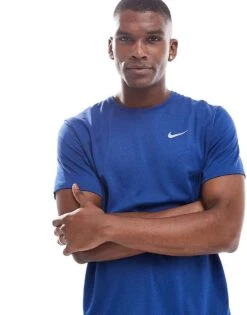 Nike Running Miler Dri-FIT T-shirt In Royal Blue For Men Mid Blue -Nike Sales Store 205616943 1 midblue 1