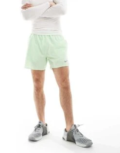 Nike Running Challenger Dri-FIT 5 Inch Shorts In Green For Men Mid Green -Nike Sales Store 205616985 4