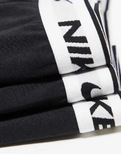Nike Cotton Stretch 3 Pack Trunks In Black With White Waistband For Men -Nike Sales Store 205758902 4