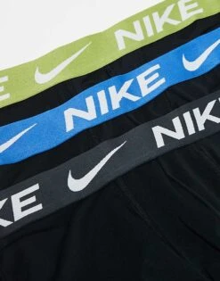 Nike Dri-Fit Essential Microfibre Trunks 3 Pack In Black With Contrast Waistband For Men -Nike Sales Store 205816935 3