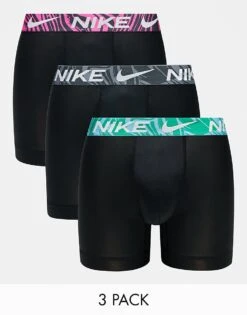 Nike Dri-Fit Essential Microfibre Briefs 3 Pack In Black With Print Waistband For Men -Nike Sales Store 205816963 1 black 1