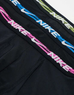 Nike Dri-Fit Essential Microfibre Briefs 3 Pack In Black With Graffiti Wasitband For Men -Nike Sales Store 205816984 4
