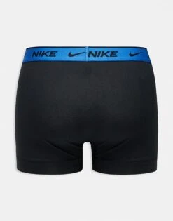Nike Everyday Cotton Stretch Trunks 3 Pack In Black With Neon Waistband For Men -Nike Sales Store 205816998 3